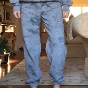 gray tie dyed sweatpants